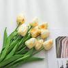 Искусственный цветок тюльпана Real Touch Многоцветная бархатная текстура Реалистичное антивыцветающее украшение для дома