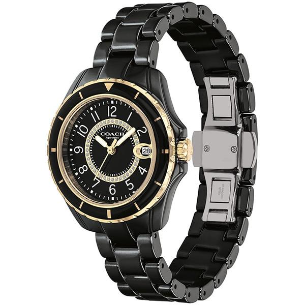 Coach PRESTON 33mm Stainless Steel & Ceramic Case 14503461 Wrist Watch