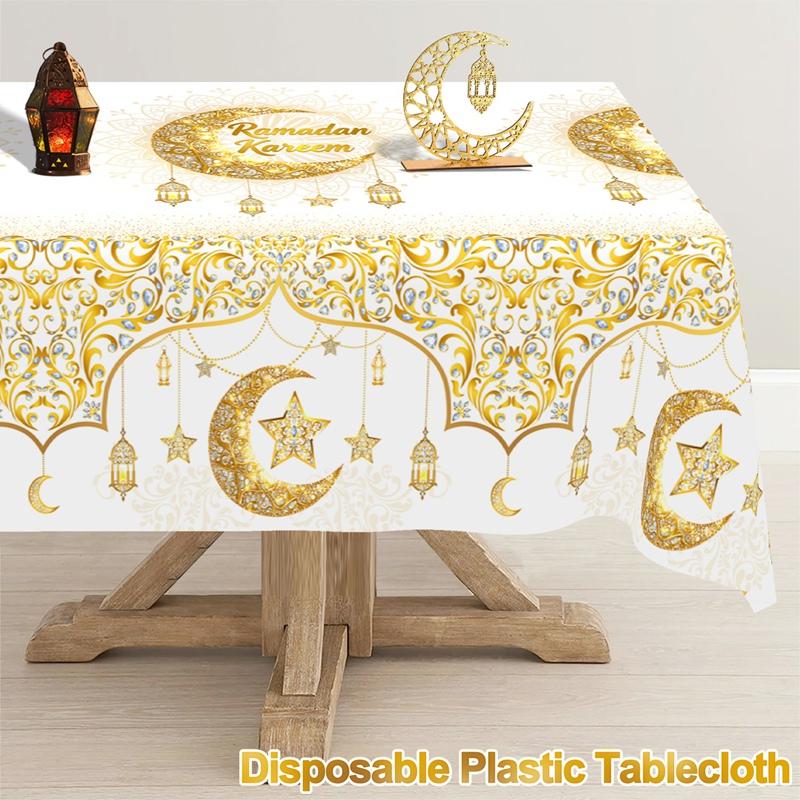 Скатерть для декора Рамадана EID Mubarak Декор для дома 2026 Ramadan Kareem Исламская Мусульманская Вечеринка Ид аль-Адха Подарки Счастливый Ид аль-Фитр