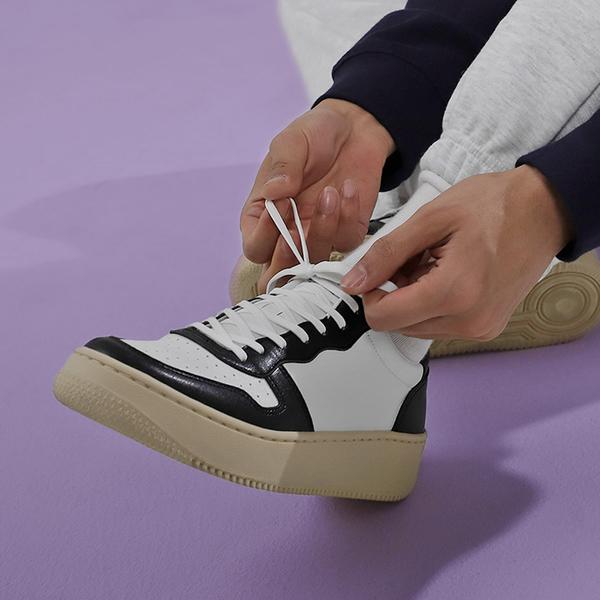 Hilltop 6cm Height Increase Sneakers Raon Black [230~280MM]-HT4900-BK