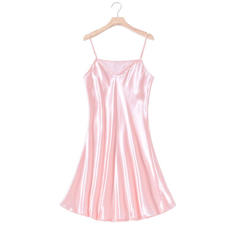 Women's Imitation Silk Nightdress - Sexy Summer Camisole for Spring & Autumn