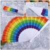 10 Pcs Rainbow Folding Fan Fans Photo Props Creative Foldable Dancing Dance Performance Supplies Exquisite