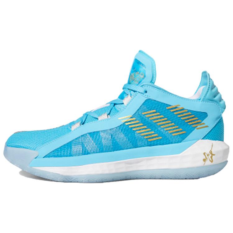 Adidas Dame 6 GCA 'Five Generals' (Unisex) Bright Cyan / Gold Metallic / Sky Tint Basketball Shoes FW3658