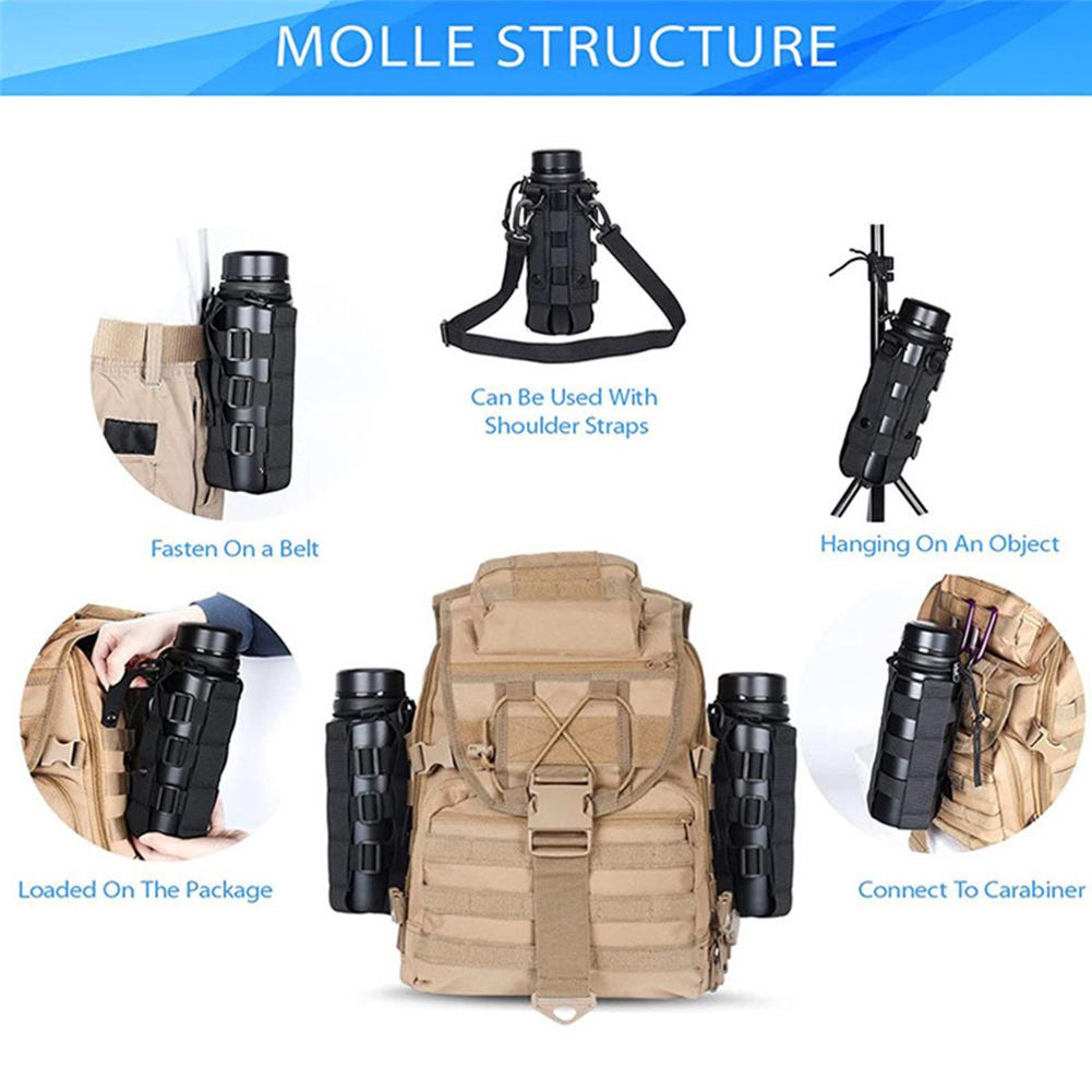 Сумка для бутылки с водой Molle, многоцелевой держатель для бутылки с водой для кемпинга, дорожный держатель для чайника для пеших прогулок, путешествий и кемпинга