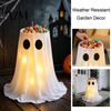 Spooky Table Decoration Lighted Halloween Ghost Candy Bowl Stand, Height Adjustable Large Holder with Figurine for Porch LED Light Trick or