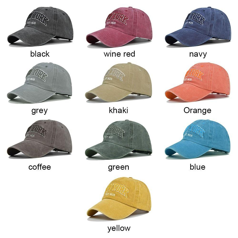 Adjustable New York Embroidery Baseball Caps Sunscreen Hats Distressed Faded Cap Baseball Hats