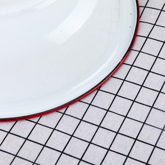 Durable Food Basin Easy Clean Enamel Large Capacity Thick Storage Plate Home
