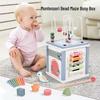 Kids' Multifunctional 10-in-1 Educational Toy: Puzzle, Radish Pull, Bug Catcher, Piano, Shape Sorting, Clock, and Bead Maze