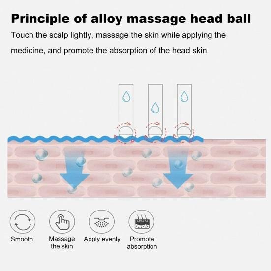 3ML Hair Oil Applicator with Precise Scale Scalp Massage Applicator Comb Clear Portable