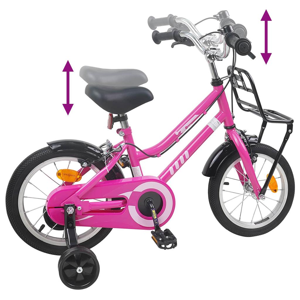 Kids Bike 14 Inch for Ages 3 5 Pink and Black