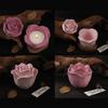 Rose Flower Resins Jar Molds 3D Rose Flower Resins Molds with Lid for Making Candle Cup Holder Jewelry Storage Jar