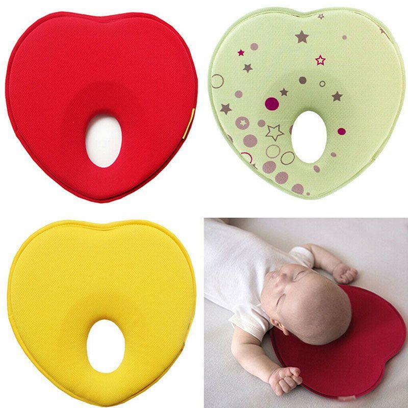 Kids Soft Baby Pillow Memory Foam Prevent Flat Head Anti Roll Neck Support