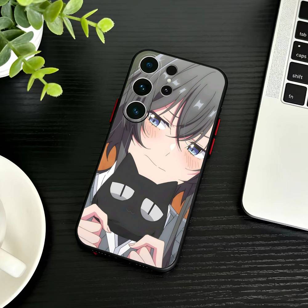 Чехол для телефона Asanagi Yori и Kino Himari Для Samsung S26, S25, S24, S23, S22, S21, S20, S30, Ultra, Plus, Fe, Note, 5G Черный Чехол