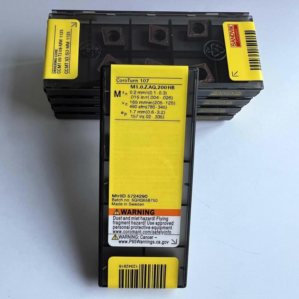 Original Sandvik / CCMT09T308-MM 1125 / CNC Lathe Carbide Blade 10 Pcs