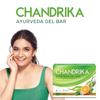 Chandrika Глицериновое аюрведическое гелевое мыло с маслом жожоба для увлажненной кожи | Мягкое травяное мыло для ванны для всех типов кожи | (125г X 6Н) Пакет из 1