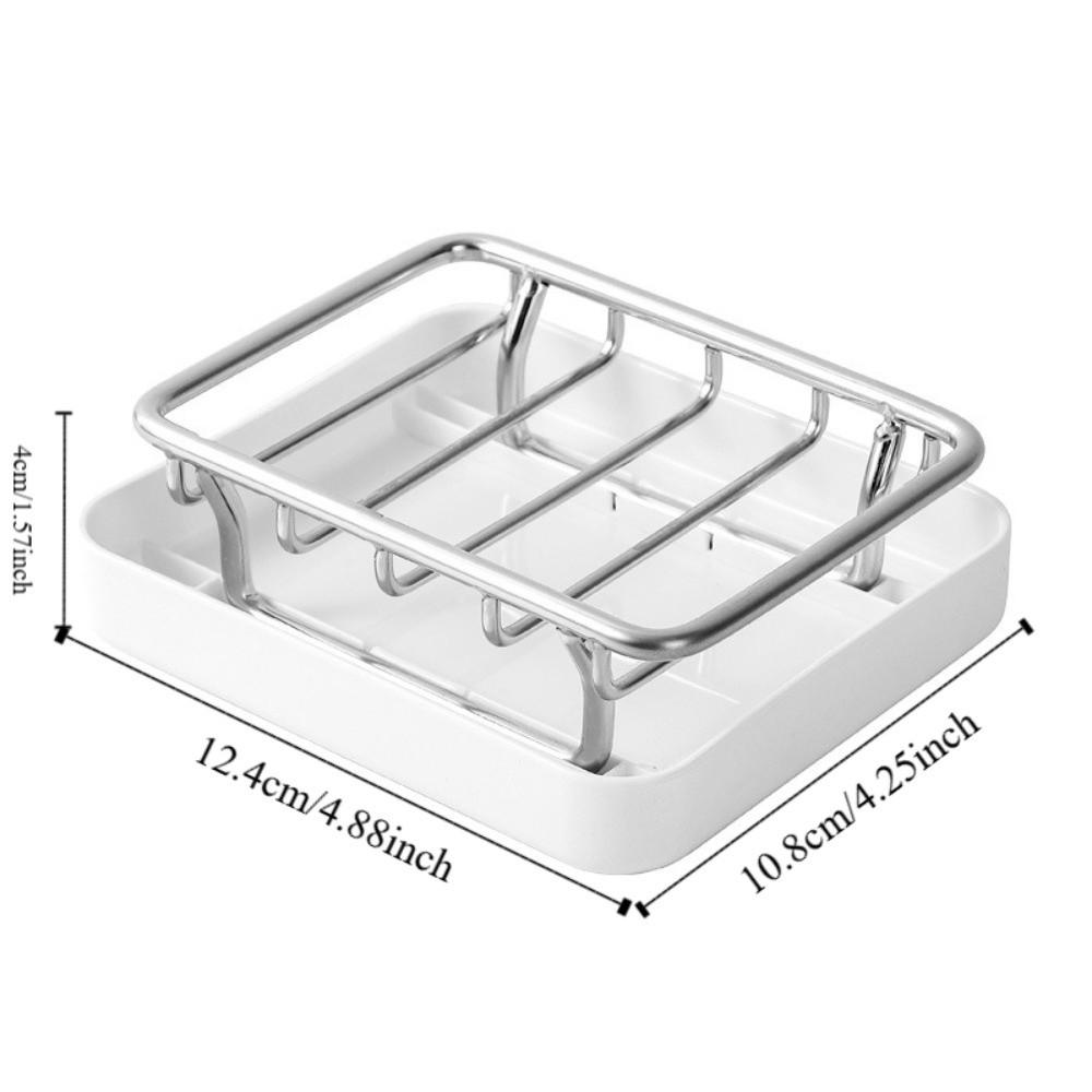 Rustproof Soap Storage Rack Japanese Style Soap Drain Box Convenient Double-Layer Soap Box Kitchen