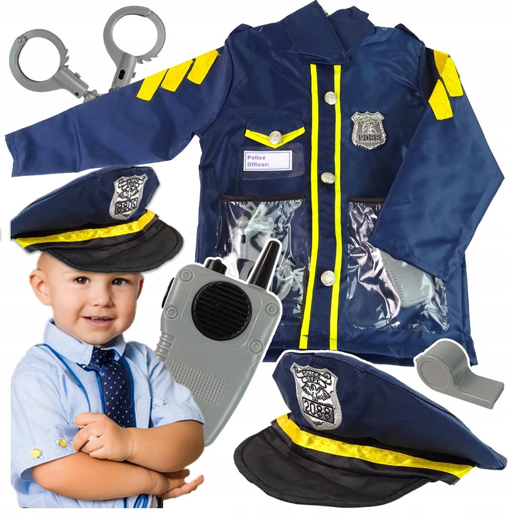 [PACK] Policeman Costume for Ball Accessories Badge Carnival 8 Pieces Z944