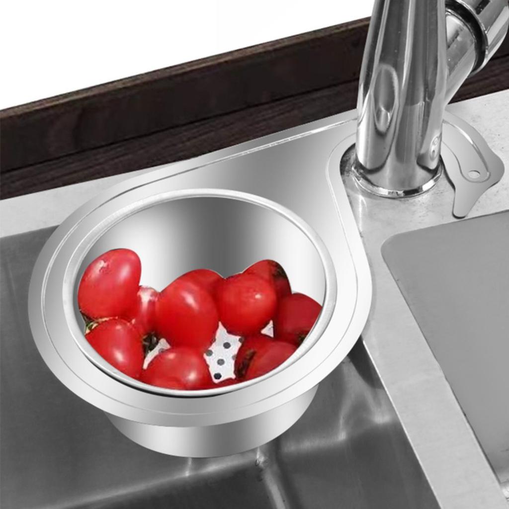 Stainless Steel Swan Drain Basket, Household Kitchen Hanging Drain Rack, Dry Wet Separation Storage Rack, Sink Filter Rack
