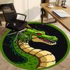 1pc Dragon, Fantasy Art Chair Carpet for Office, Round Non-Slip Durable Large Size Office Carpet, Suitable for Office, Beautiful Decoration