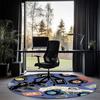Truck Printed Round Rug Carpet Chair Rug Area Rug Entryway Doormats,for Office Chair Living Room Bedroom Kitchen Room.