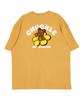 ASTRAL PROJECTION Back Chuckle Bear Round Neck 15-Count Cotton Short Sleeve T-Shirt_Cheddar