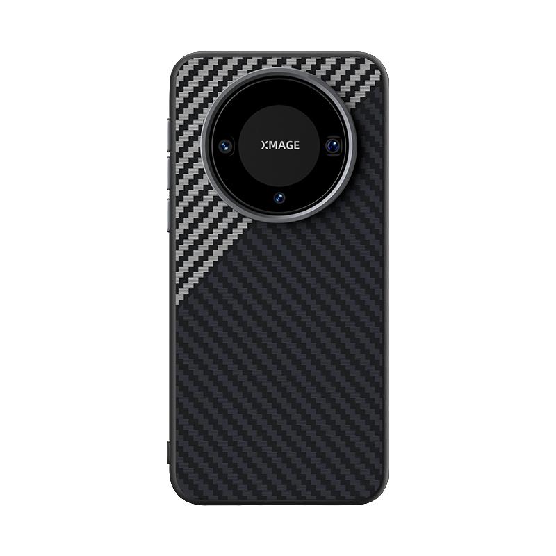 Для Huawei Mate 60 Чехол из углеродного волокна Тонкий Магнитный Беспроводной Зарядник Magsafe Испытание на падение Чехол для Mate 60 Pro Металлическая рукоятка для объектива Funda