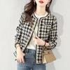 Spring Winters Women's Jacket Black and White Check Tweed Plus Size