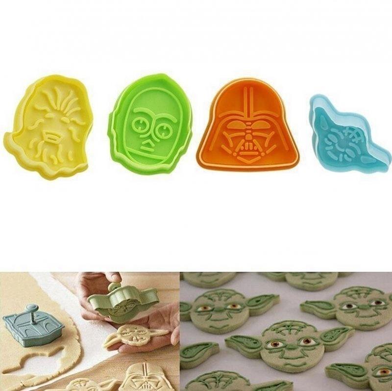 Набор из 4 предметов, плунжер для вырезания персонажей, декоративный инструмент для формочек для торта и помадки