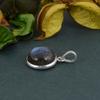 Подвеска из лабрадорита, серебро 925 пробы, круглый камень, исцеляющая подвеска, подвеска Рейки, эффектные ювелирные изделия
