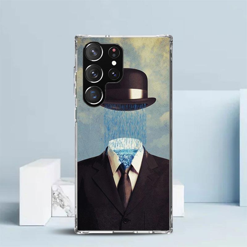 Rene Magritte Art Phone Case For Samsung Galaxy S24 S25 Edge S26 Ultra S22 S23 Plus S21 + S20 FE Soft TPU Back Cover Galaxy S22
