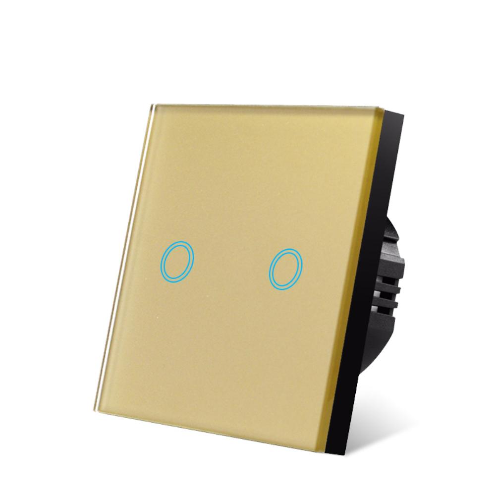 1/2/3Gang ЕС/Великобритания легкий сенсорный переключатель черный, белый цвет золото хрустальная стеклянная панель настенный выключатель света