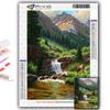 5D DIY Diamond Embroidery Scenic Waterfall  Diamond Painting Mosaic Home Decoration