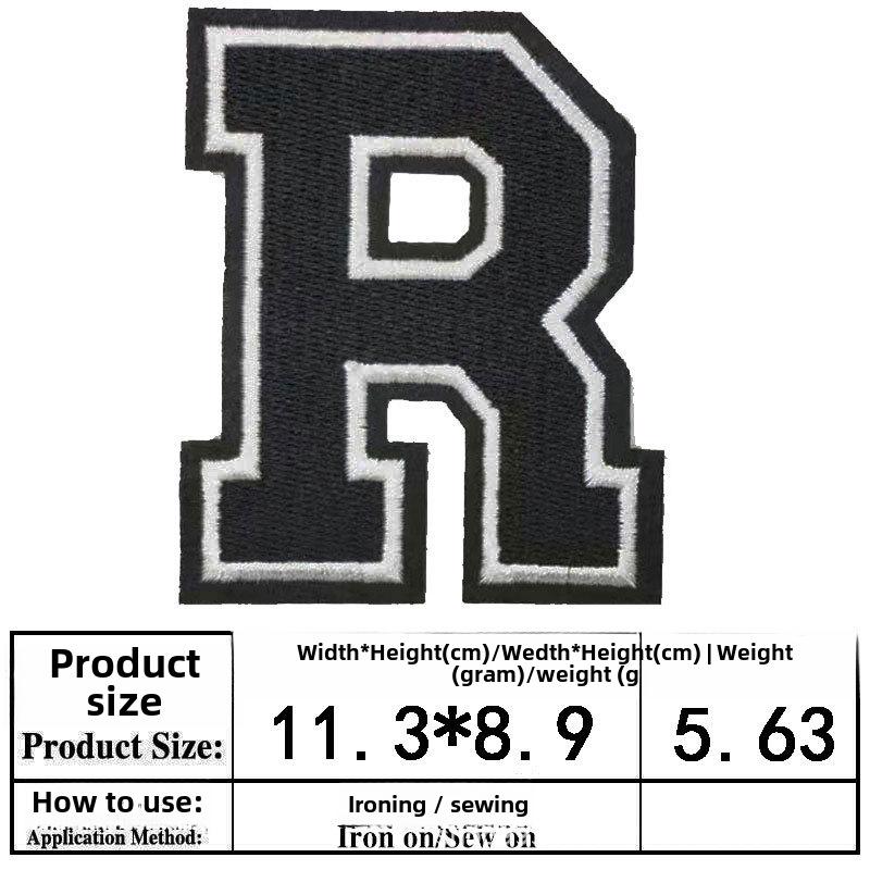 Вышитый алфавит и цифры нашивка на рукаве из джерси