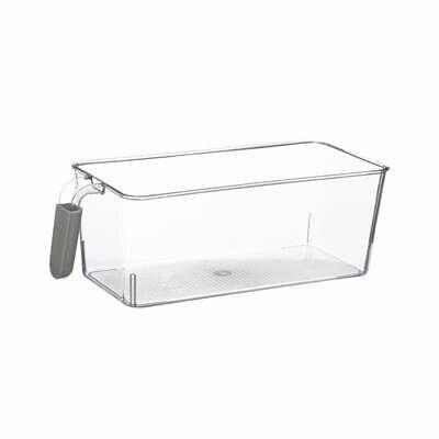 Plastic refrigerator organizer 12.5x27.5cm with handle
