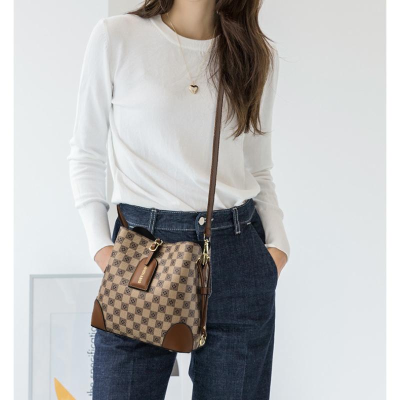 Women's Crossbody Bag, Bucket Bag, High-Quality Light Luxury Style Shoulder Bag, Handbag