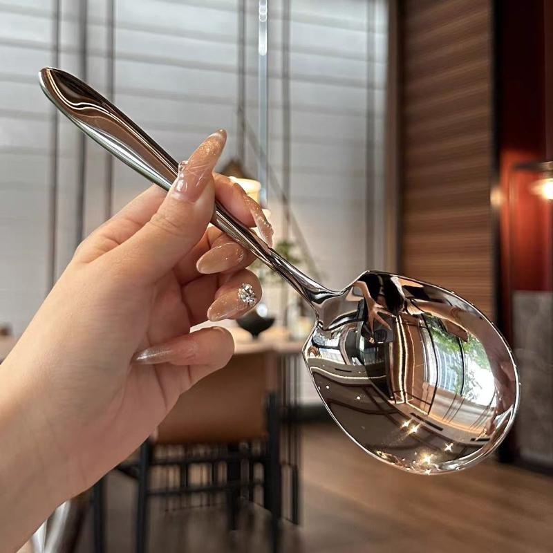 Stainless Steel Thickened Exquisite Large Spoon4