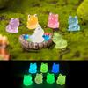 Micro Decoration Landscape Colorful Luminous Frog Resin Crafts Table Toys Gift