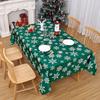 Счастливого Рождества Скатерть с принтом снежинок для украшения стола Зимние праздники Кухонная обеденная скатерть Рождественские украшения