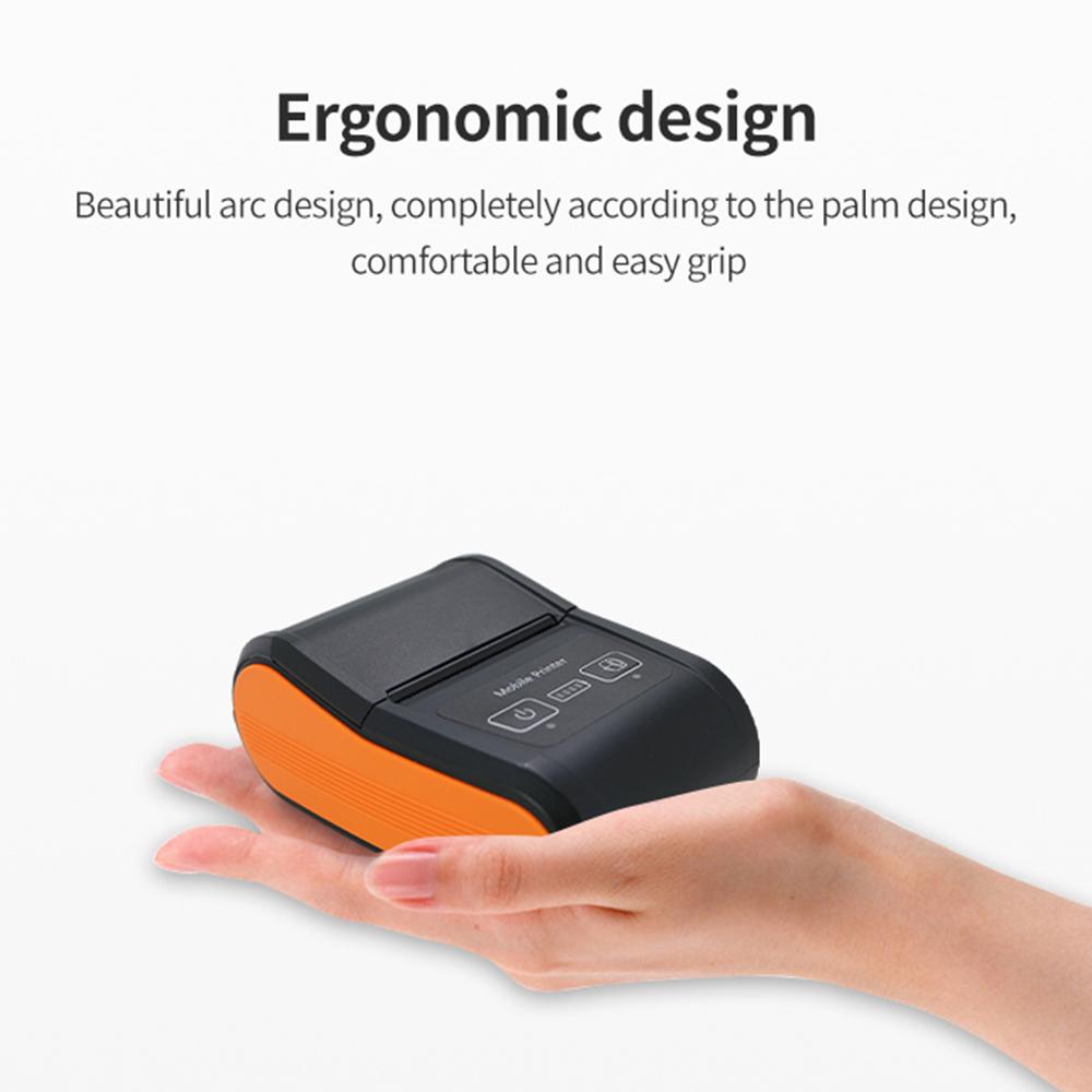 Портативный чековый принтер, 58 мм, мини-термопечать, беспроводное соединение BT USB, 203 точки на дюйм, мобильный