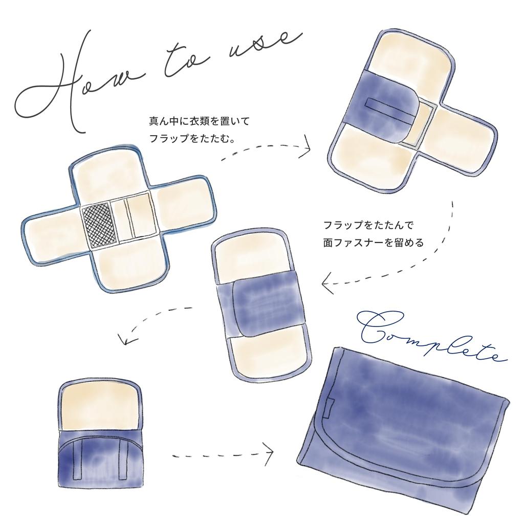 Shiro Lab Patapita Case GRY Travel Packing Business Trip Travel Convenient Travel For Night Trips (Easy Packing) Pouch, Case, Organization, Bag, Item,