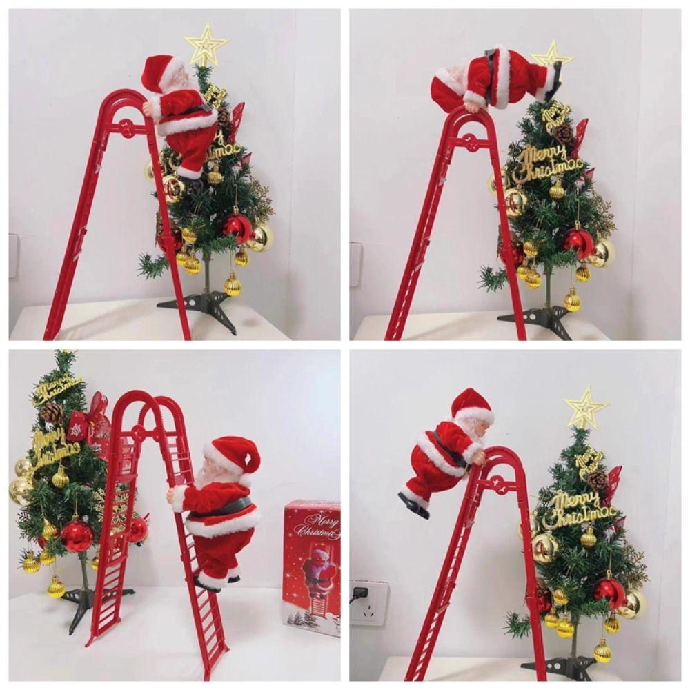Climbing Rope Electric Santa Claus Parachute Climbing Ladder Santa Claus Christmas Tree Ornament