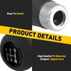Universal Car Gear Shift Knob Manual Shifter Lever Handle Stick Black Leather EA