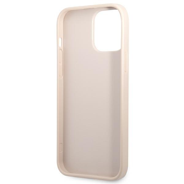 Etui do iPhone 13 Pro Guess 4G Triangle Logo Cardslot Różowe