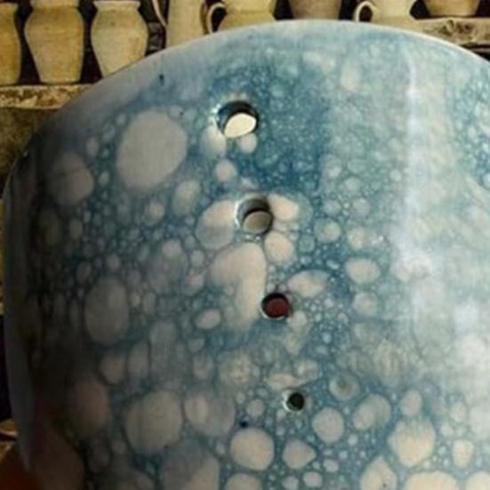 Керамическая миска для очистки трав Ручная работа Чашка для очистки трав с отверстиями разного размера Эффективные инструменты для удаления листьев