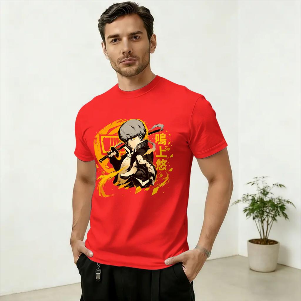 Vintage T Shirt Summer Yu Narukami PPersonas Fashion TShirts Cotton Tee Shirt for Unisex Aesthetic Wholesale Short Sleeve Tees