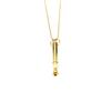 Meditation Breathing Decompression Pendant Meditation Small Waist Round Tube Whistle Necklace Mindfulness Titanium Steel Gold Plated Jewelry