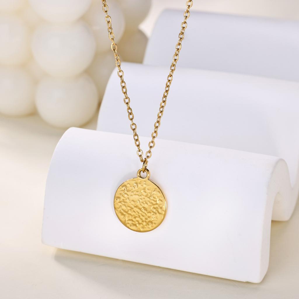 Минималистичные круглые подвески для женщин золотого цвета из нержавеющей стали, геометрическое круглое ожерелье, свадебная вечеринка, ювелирный подарок