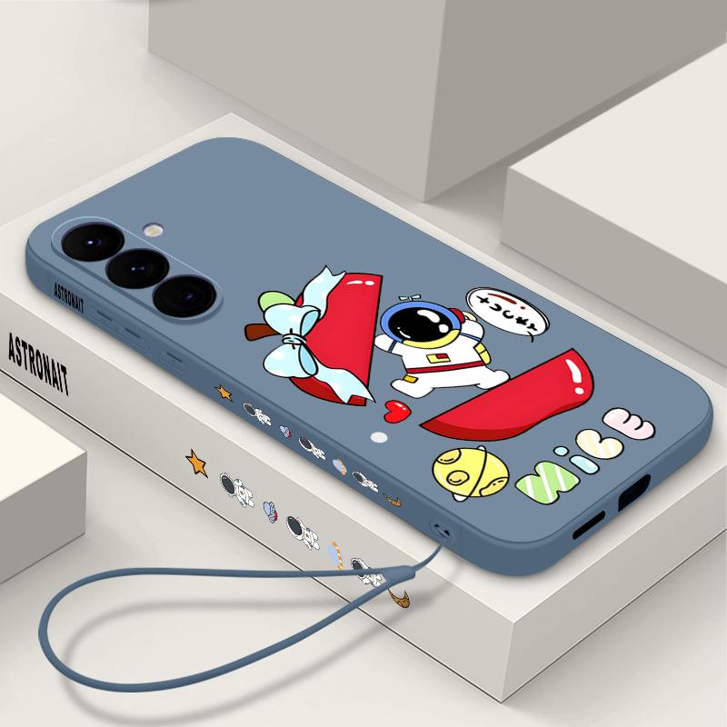 Чехол с рисунком мультяшного астронавта Для Samsung Galaxy S26 S25 Ultra S24 S23 S22 Plus S21 FE A15 A16 A17 A35 A36 A54 A55 A56 5G Мягкий чехол