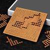 Wooden Fractal Tray Jigsaw Puzzle with Frame Reverse Thinking Impossible Difficult Puzzle Challenge Game Kids Adults Educational Irregular Puzzle Toy