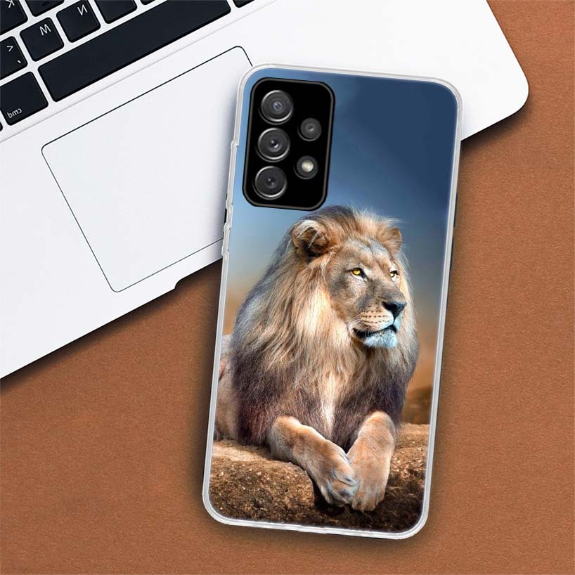 Чехол для телефона Lion Alpha Male Cub для Samsung Galaxy A53 A52 A73 A72 A12 5G A13 A22 A23 A32 A33 A02S A03S A42 A43 A50S